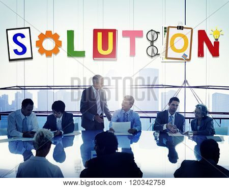 Solution Decision Progress Solve Discovery Ideas Concept