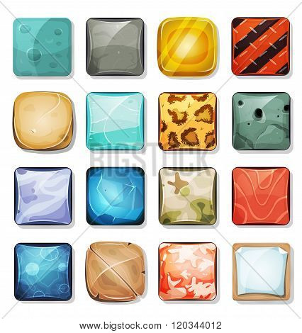 Buttons And Icons Set For Mobile App And Game Ui