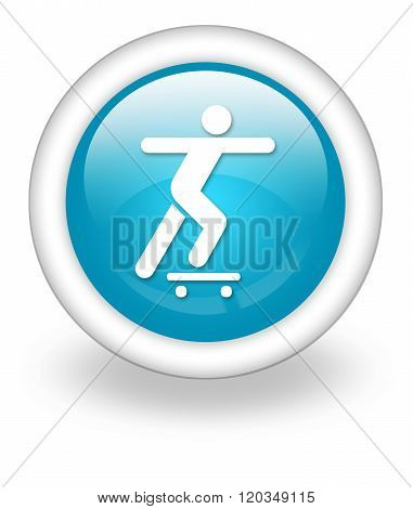 Icon, Button, Pictogram Skateboarding