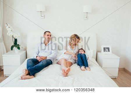 Happy Family.a Pregnant Woman