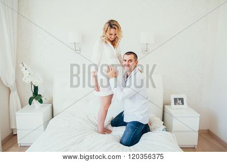 Happy Family.a Pregnant Woman. Couple