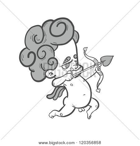 Funny Cupid aiming