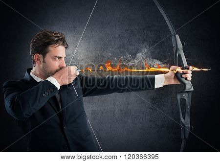 Vigorously hitting the target