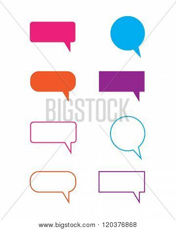 A collection of vector speech and communication bubbles