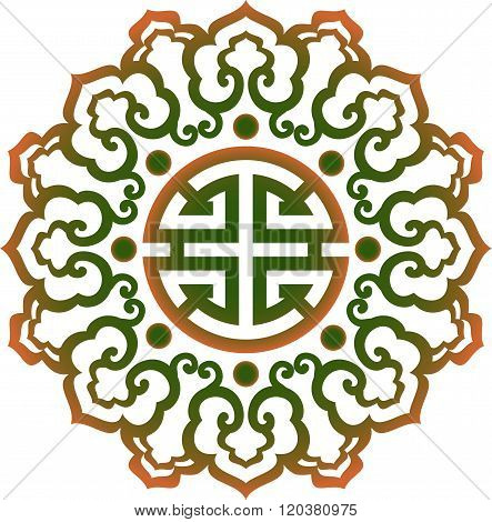 asian traditional pattern, oriental chinese ornament, green,cut  element,