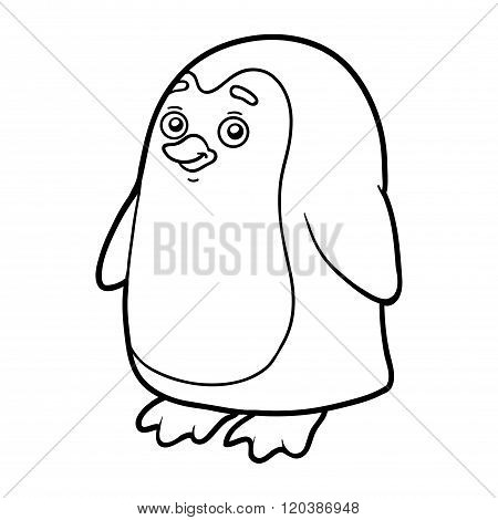 Coloring Book, Coloring Page (penguin)