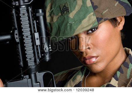 Marine Afroamerikanerfrau