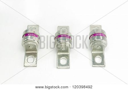 Fuse Of Electrical Protection Component On White Background.