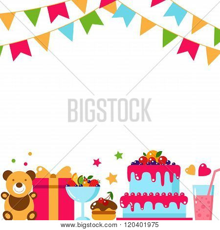 Happy Birthday set, vector illustration