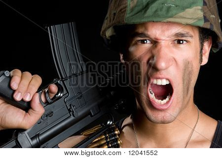 Schreien Soldat