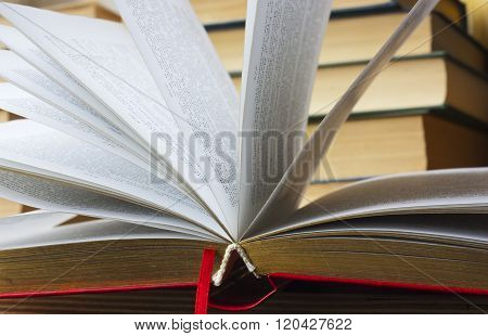 Open Book With A Blurred Background