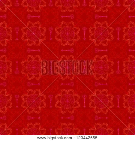 Abstract Seamless Pattern With Arrows. Vintage Ornament Pattern. Islamic, Arabic, Indian, Bohemian