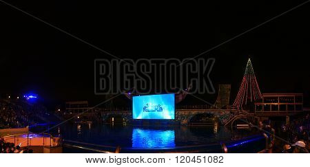 San Diego, California, Usa - August 19: Killer Whale Shamu Show On August 19, 2009