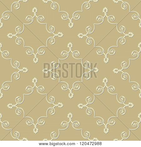 Vector Seamless Pattern With Decorative Ornament