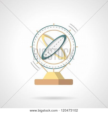 Magnetic model flat color design vector icon
