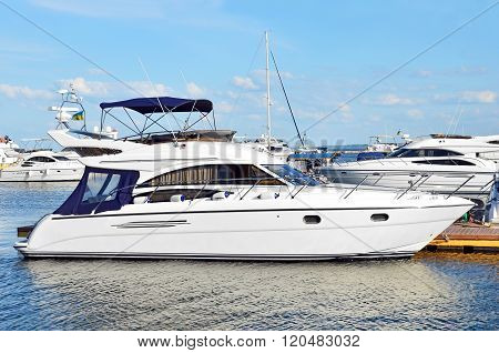 Motor Yacht In Jetty