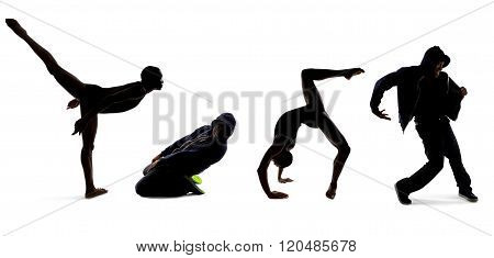 Dance Class Students Silhouette