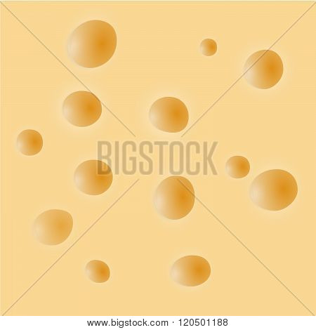 Seamless Cheese Pattern, Texture. Foof ingredient. Vector.