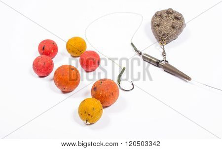 Carp Hook Boilies - Fishing Bait Close Up