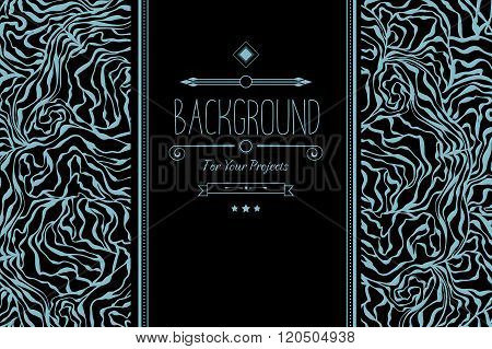 Blue and black vector abstract