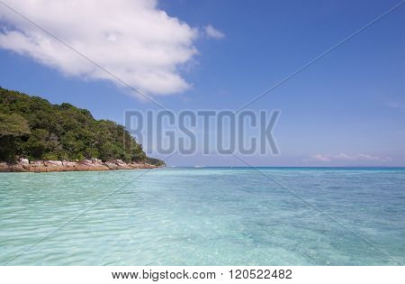 Blue Sea And Blue Sky