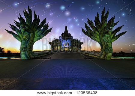 Scenes landscape Wat  Ban Rai  Luang Pho Khun  temple in ,thailand