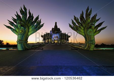 Scenes landscape Wat  Ban Rai  Luang Pho Khun  temple in ,thailand