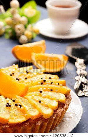 Tasty Decorated Orange Cake
