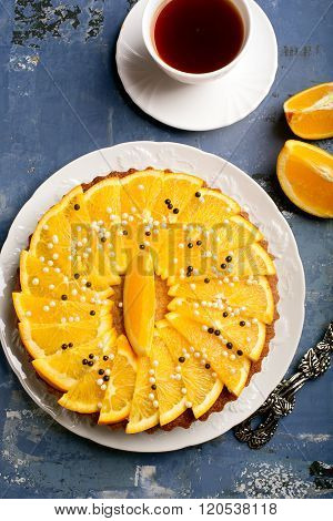 Tasty Decorated Orange Cake