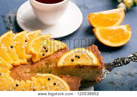 Tasty Decorated Orange Cake