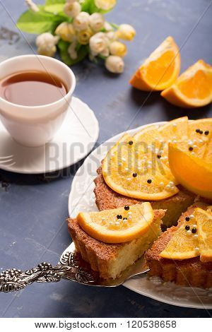 Tasty Decorated Orange Cake
