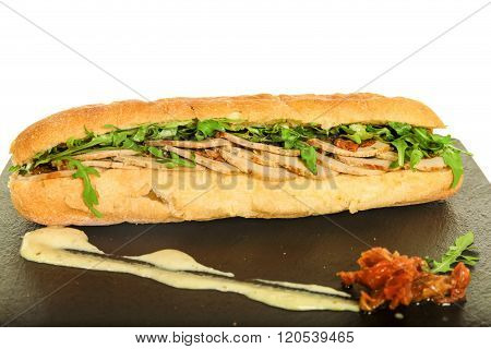 Chicken Or Beef, Gyros Slice Meat And Vegetables