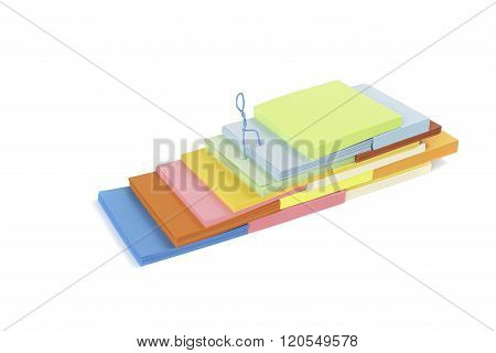 Little man from a paperclip up the stairs  stickers