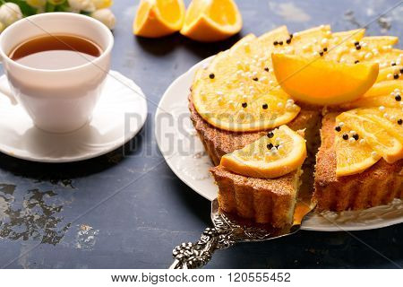Tasty Decorated Orange Cake