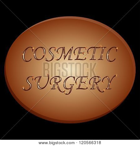 illustration of the cosmetic surgery emblem. beauty clinic