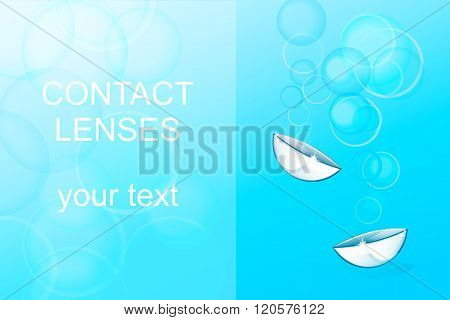 illustration of the contact lens and your text
