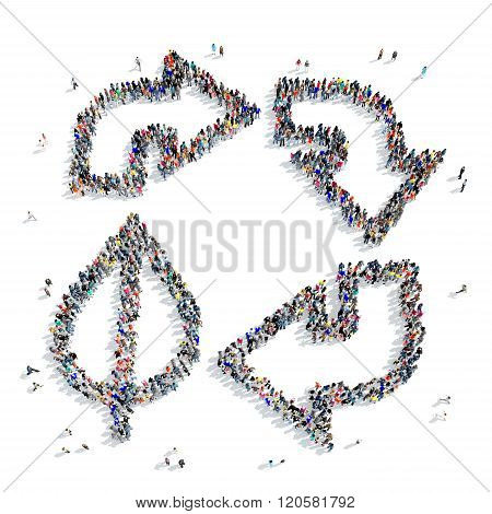 people  shape  arrow icon recucled