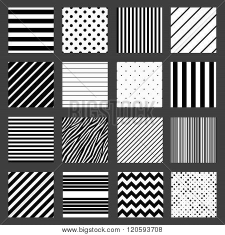 Unusual Black White Vector Photo Free Trial Stock Unusual Black White Striped Pattern Set