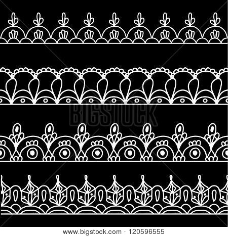 Lace Set White Illustration Border