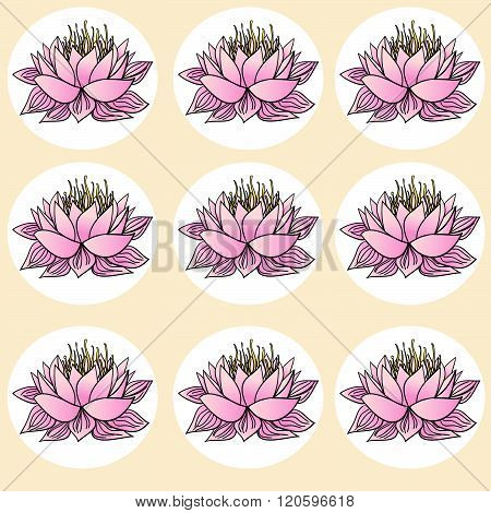 Lily Background Card Illustration