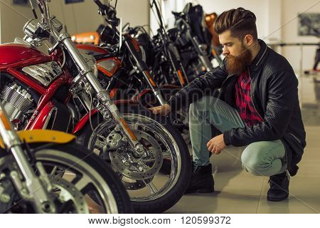 Man With Motorbike