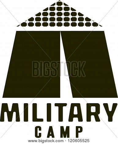 Military Tent Icon . Concept Of Graphic Clipart Work