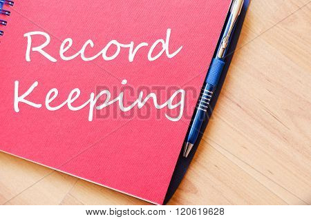 Record Keeping Write On Notebook
