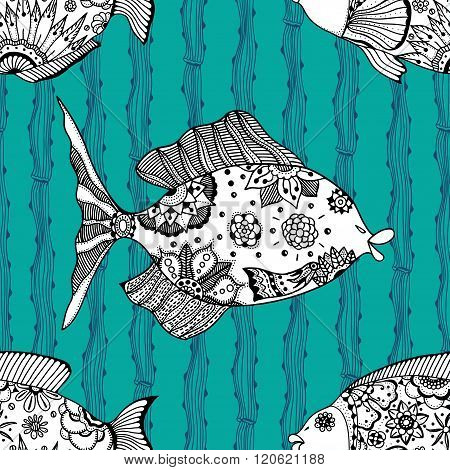 Background Of Abstract Fish