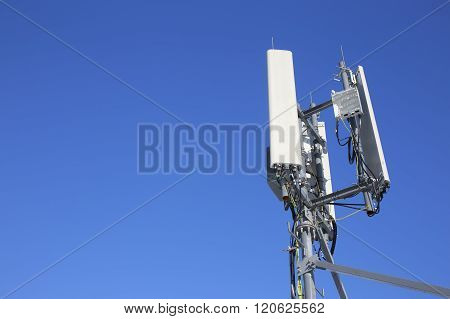 panel antenna mobile communication on background blue sky