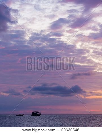 Ocean sky scape sunset