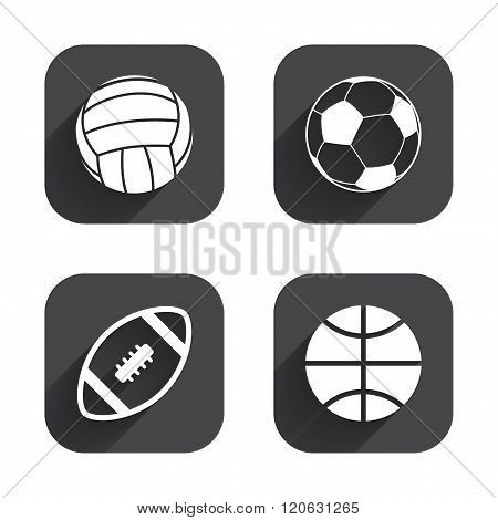 Sport balls. Volleyball, Basketball, Soccer.