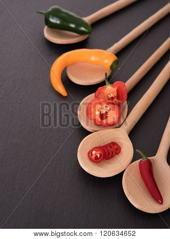 Different chili peppers