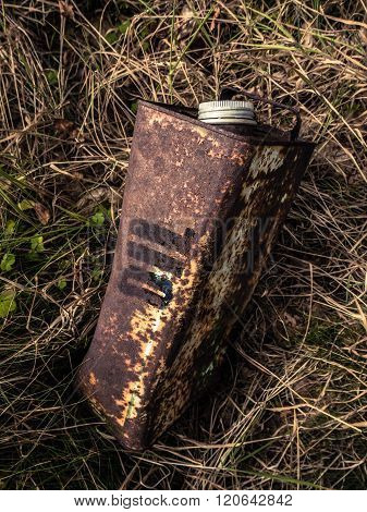Old Rusty Oil Can