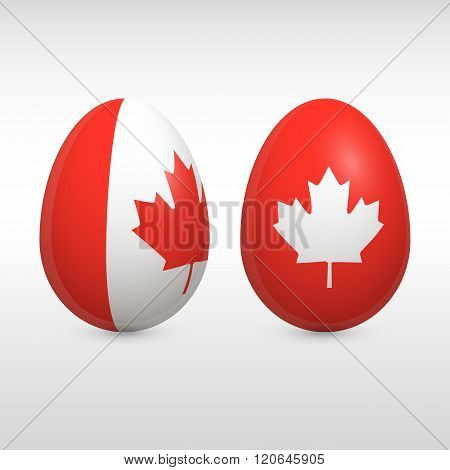 Easter Eggs Canada Flag Colors